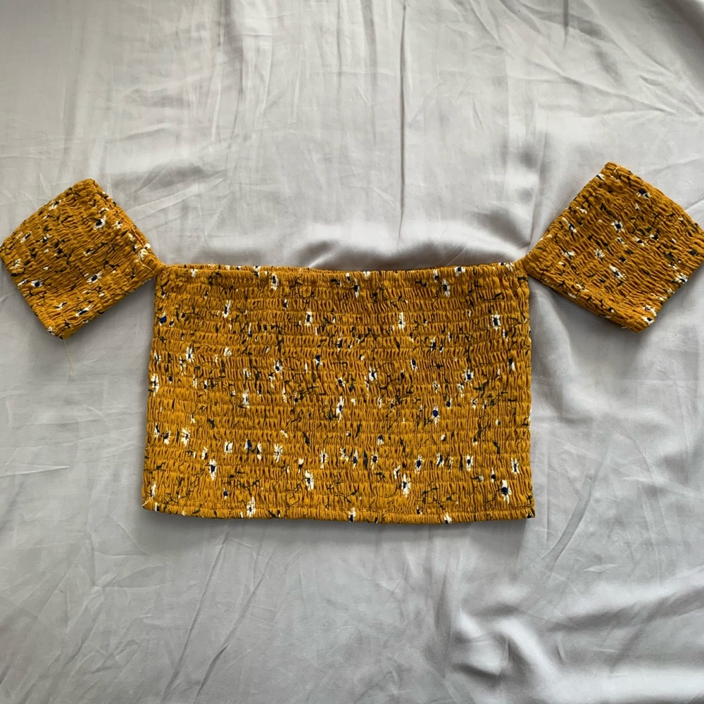 Yellow Floral Crop Top